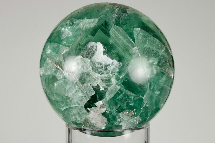 Polished Green Fluorite Sphere - Mexico #193294